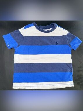 Two Polo by Ralph Lauren shirts
1- Blue & White Striped Tee 
2-Red
Baby Size 12M